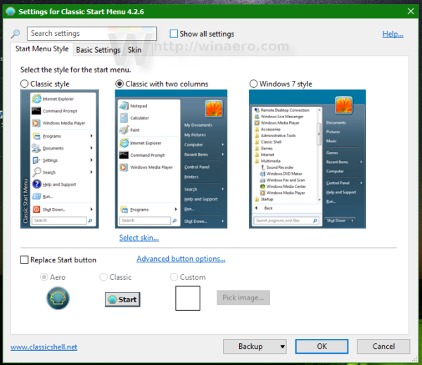 Windows 10 CS settings basic