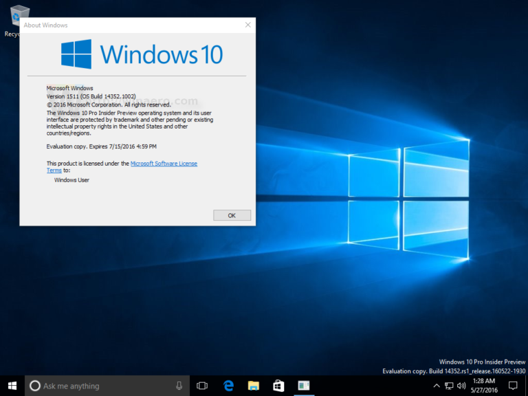 Windows 10 build 14352 Insider Preview has been released