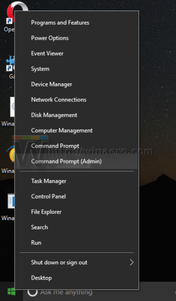 Windows 10 open elevated command prompt