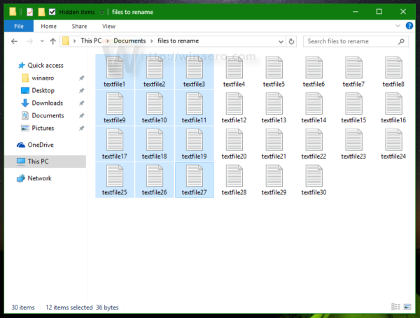 Windows 10 select files to rename