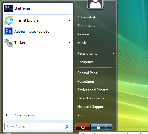 07 Vista start menu 3