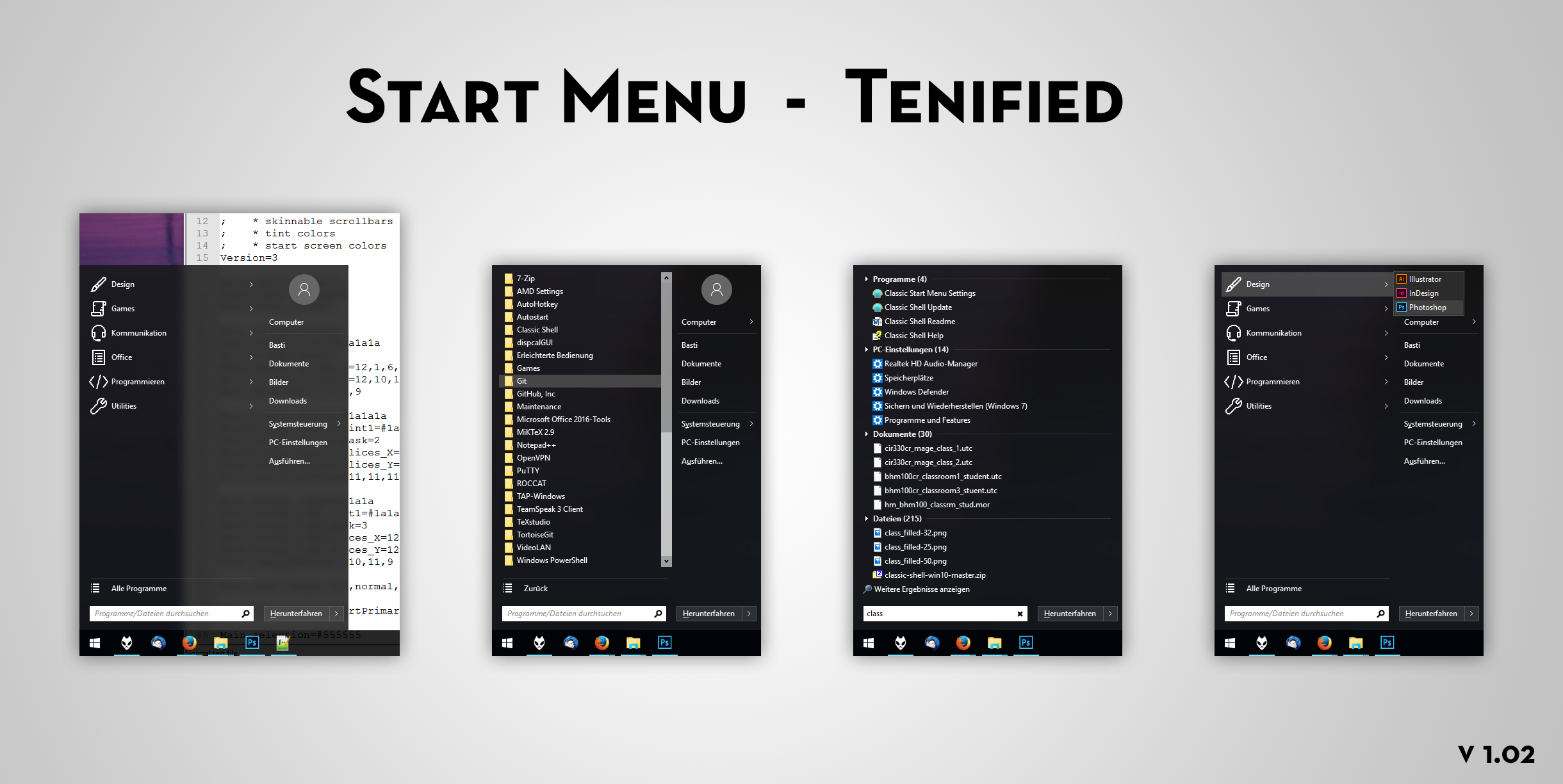 classic shell start menu windows 10