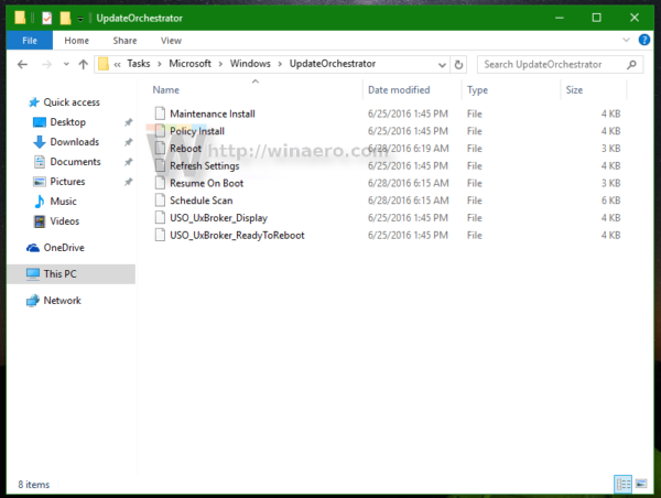 Windows 10 UpdateOrchestrator tasks