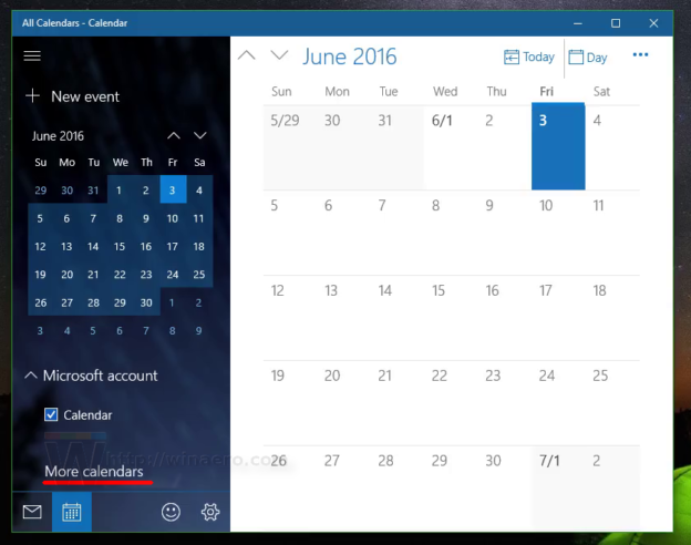 Make Windows 10 Calendar show national holidays