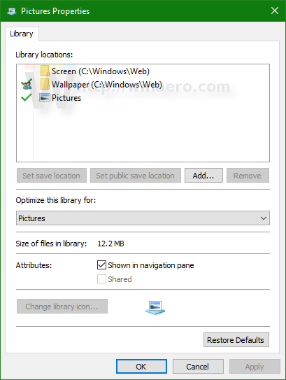 Библиотека Windows 10 упорядочивает папки