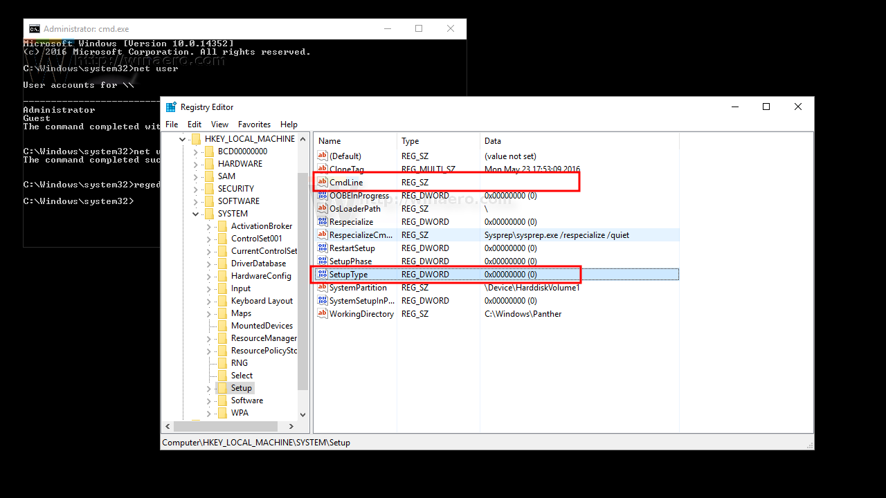 Exe computers. Sysprep Windows 10. Как редакторе реестра найти cmdline. Windows 10 сброс пароля USB regedit. Restart Setup перевод.