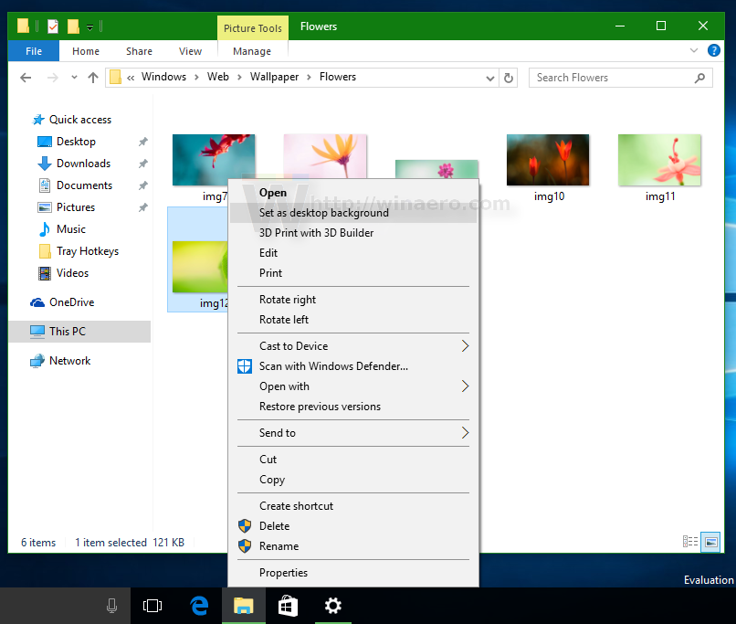 Change Windows 10 desktop wallpaper without activation