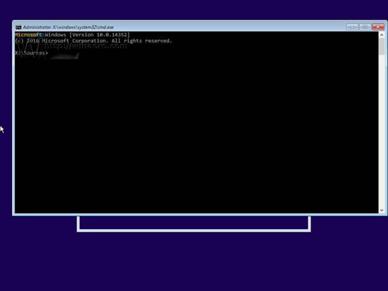 Open Command Prompt at Boot in Windows 10