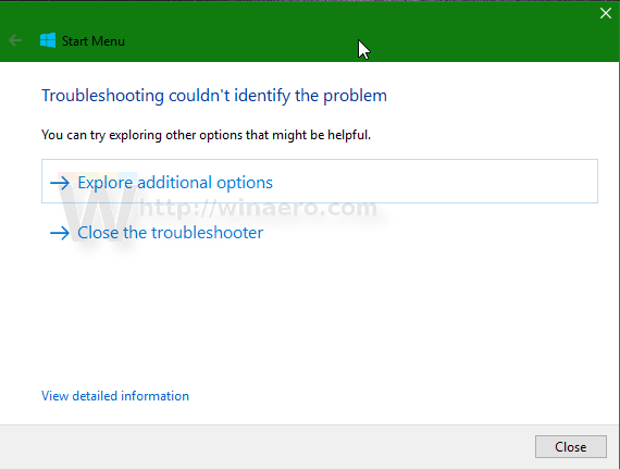 start menu troubleshooter win 10 download