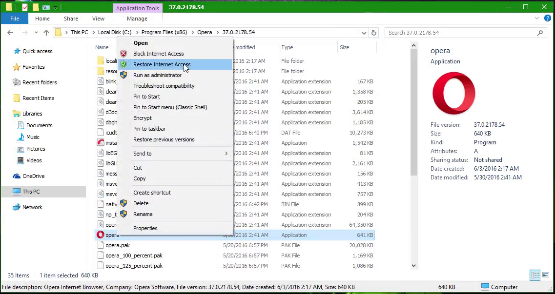 Block any app from accessing Internet with one click in Windows 10, Windows  8 and Windows 7