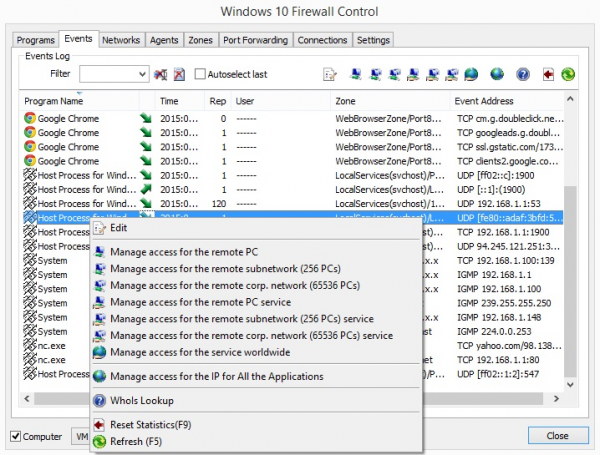 netlimiter vs windows firewall control