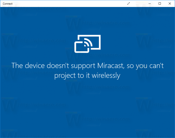 Windows 10 Connect app