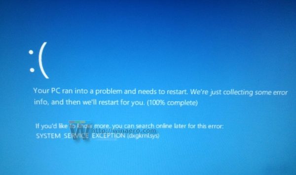 System service exception windows 10 причина win32kfull system