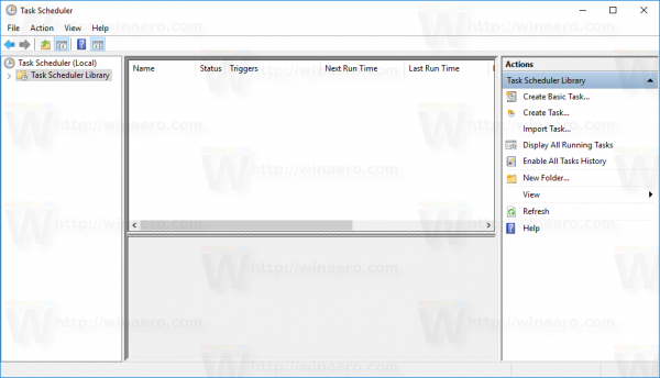 Windows 10 Task Scheduler Library