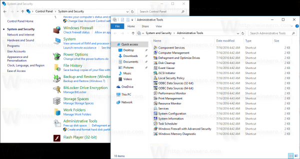 Инструменты администрирования Windows 10