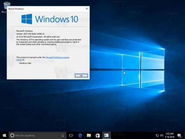 Windows 10 сборка 14390 rtm