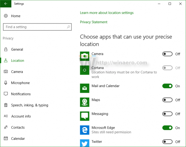 Change App Permissions In Windows 10