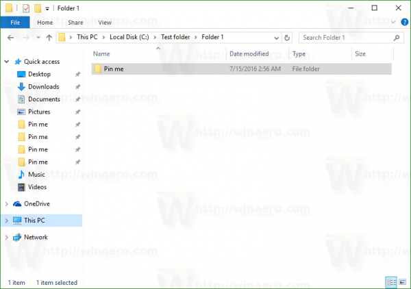 Windows 10 folders are pinned same name
