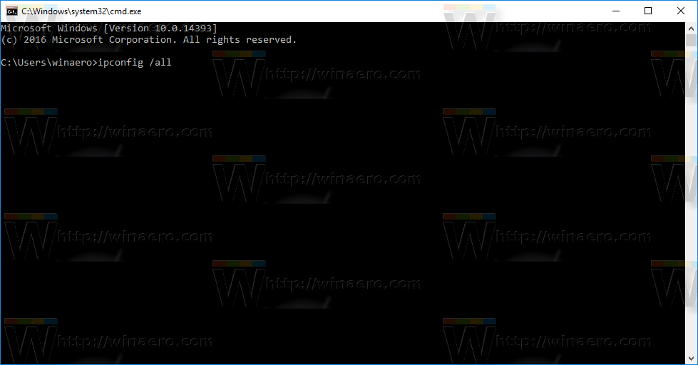 get mac address of laptop windows 10