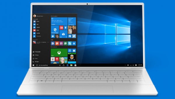 Windows 10 laptop official logo banner