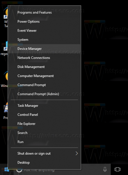 Windows 10 open device manager