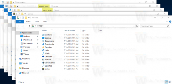 Windows 10 open folders