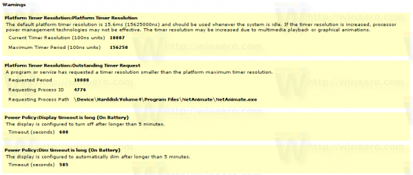 powercfg energy 3 warnings