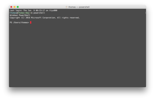 powershell in mac