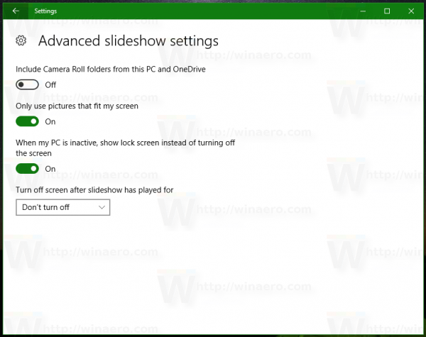 Windows 10 set slideshow 3