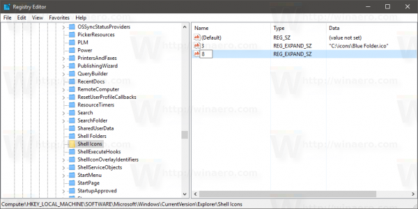 Windows 10 shell icons name expandable string 8