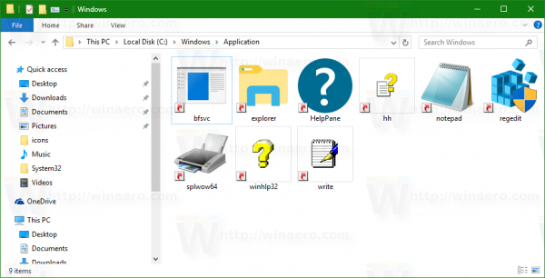 Windows 10 windows folder links