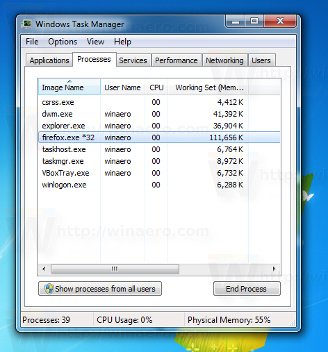 Windows 7 task manager