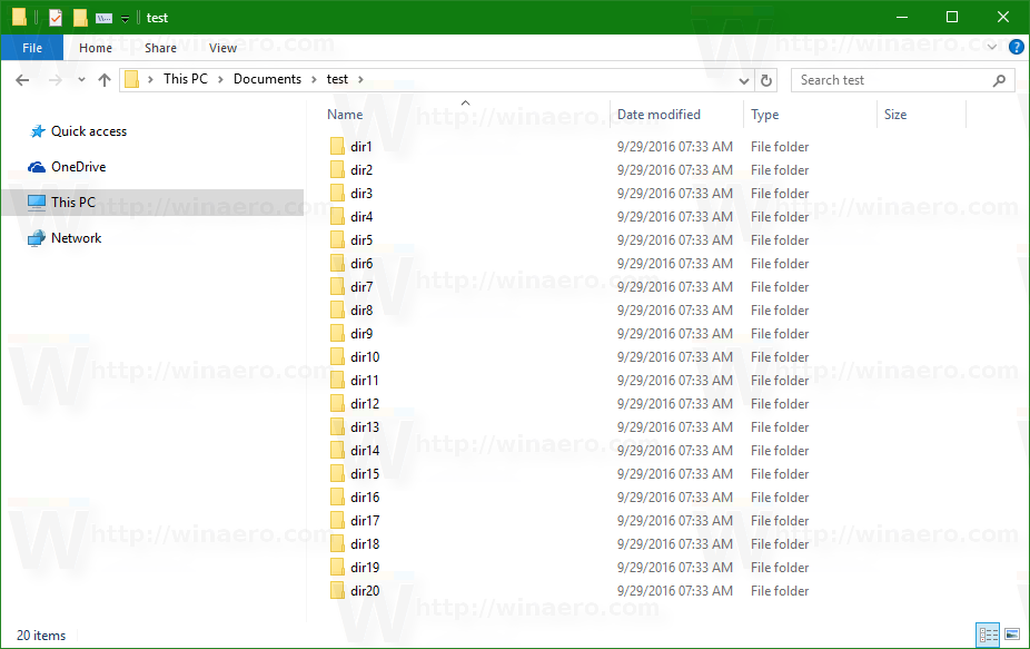 windows 10 creat 100 folders at once