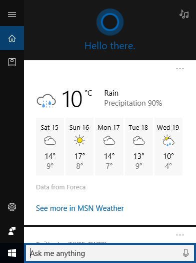 Change Cortana Search Box Color