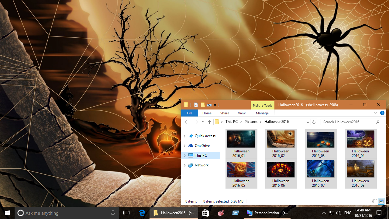 horror themes for windows 10
