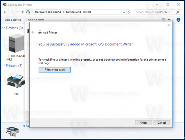 microsoft xps document writer for xp