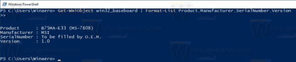 Motherboard Info With PowerShell