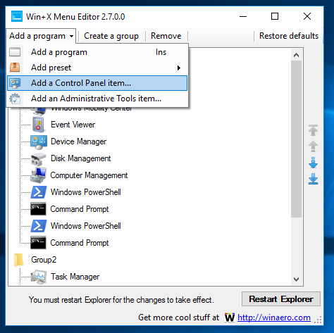 windows 10 all control panel items