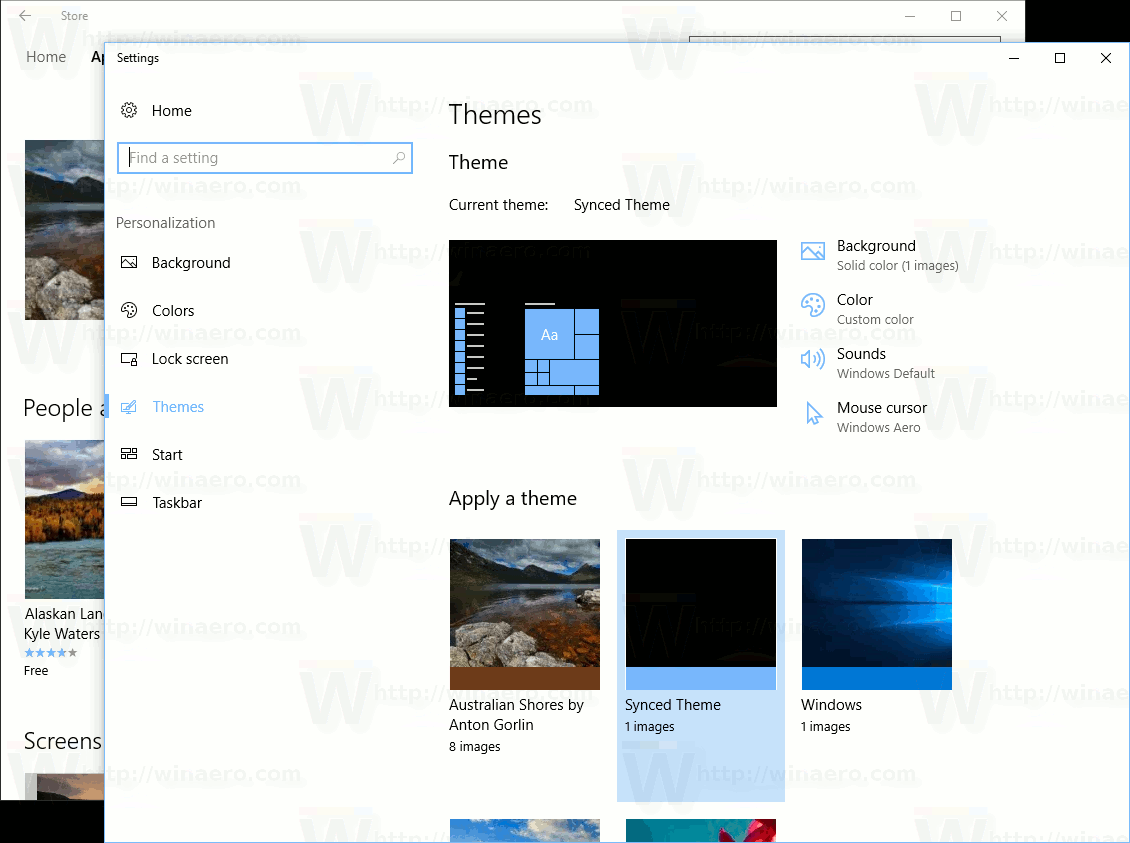 Theme Installed From Store