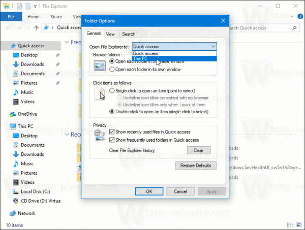 Open File Explorer  to Downloads  Folder in Windows  10