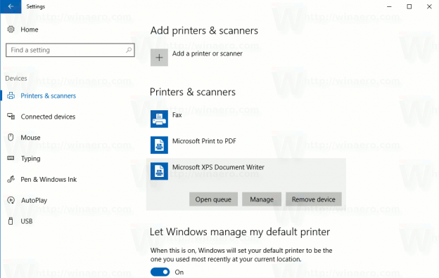 Open Printer Queue in Windows 10