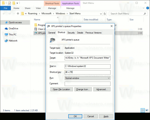 Open Printer Queue With a Shortcut in Windows 10