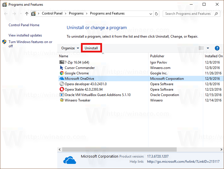 An Official Way To Uninstall Onedrive In Windows 10