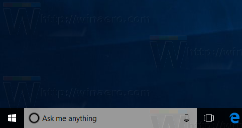 change cortana search box color