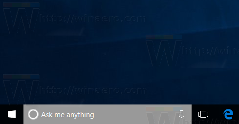Белый текст Cortana в 15014