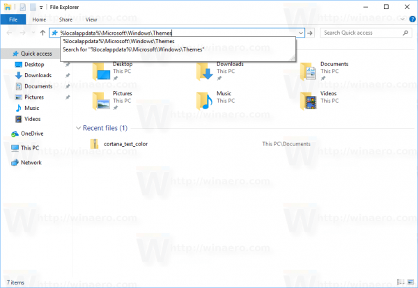 File Explorer Paste Path To Themes Folder