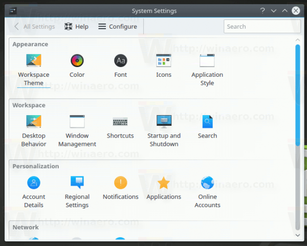 Системные настройки KDE