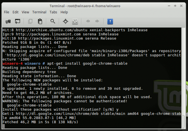 how to install google chrome on linux mint