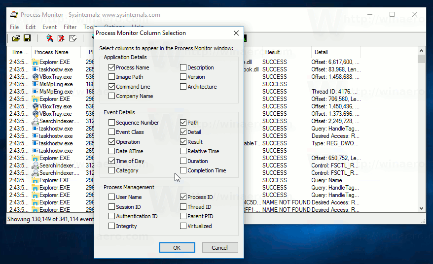 windows process monitor windows 10