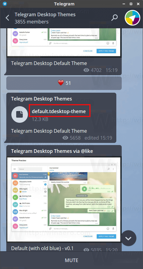 Telegram Revert To Default Theme